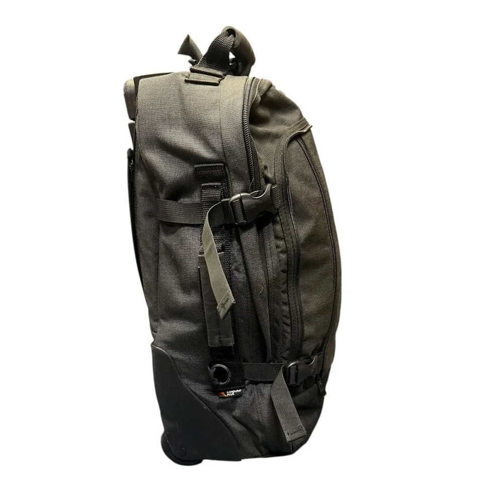Eagle Creek Black Cordura Plus Rolling Backpack Convertible‎ Carry On Travel Bag